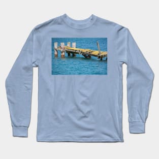 Moss covered jetty. Long Sleeve T-Shirt